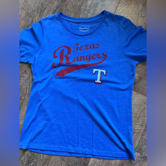 Texas‎ Rangers MLB Majestic Threads women’s tshirt size L - Picture 1 of 9